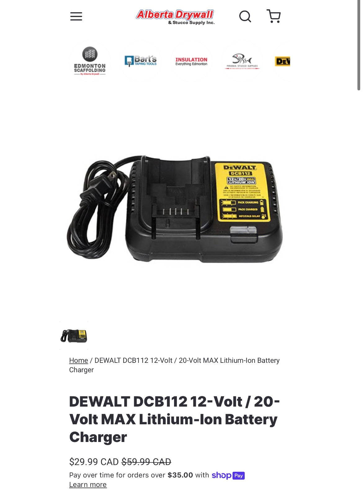 DEWALT DCB112 (12V/20V MAX Lithium-Ion 2-Amp Battery Charger) - STRONG