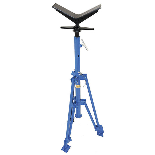 Set of 4 ABA Machine 10,000 LB Capacity V-Head Pipe Stands