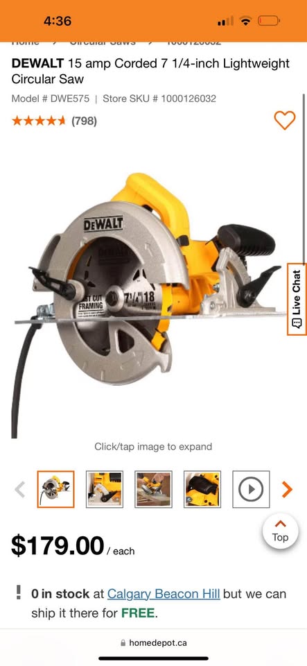 DeWalt 7.25" Corded Circular Saw DW3192