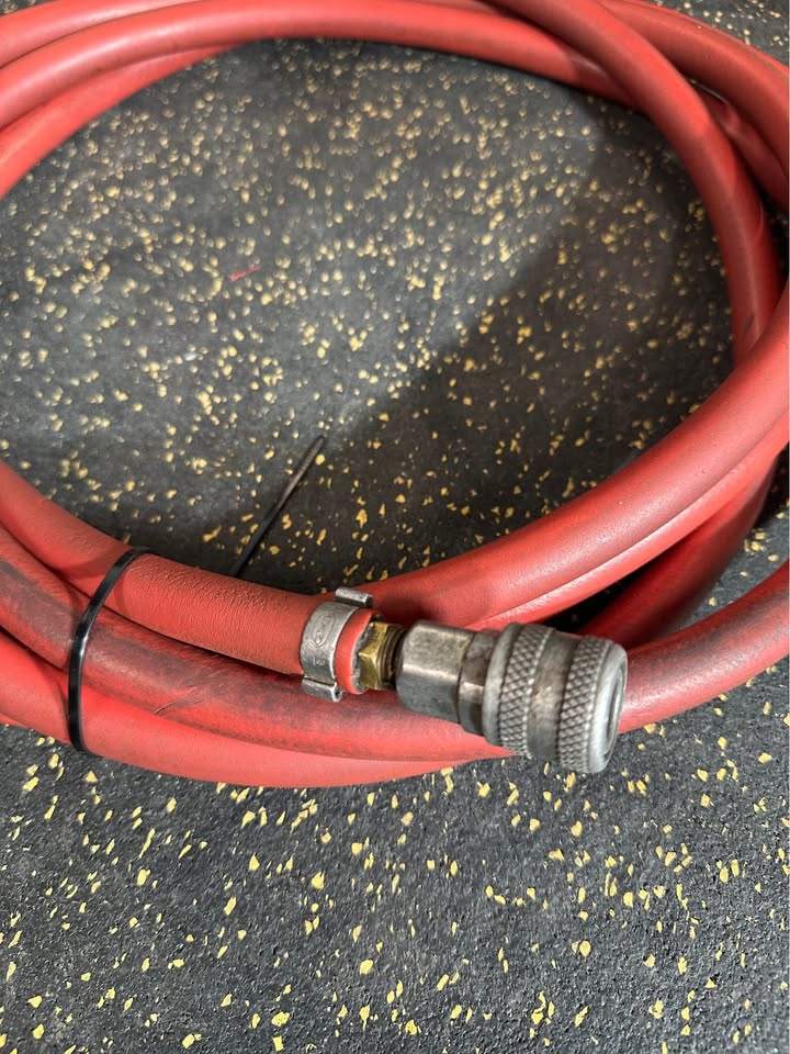 20 Ft Rubber 3/4” Hybrid Air Hose with Male & Female Ends