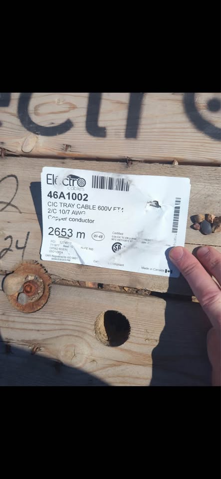 Electro Cables CSA CIC TC-ER 600V Tray Cable (10/7 AWG, 2/C) - 46,000 METERS