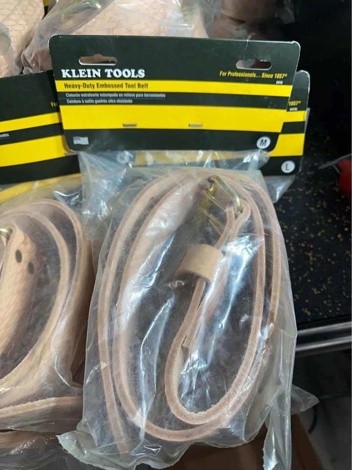 Klein Tools Heavy Duty Leather Tool Belt with Embossed Design