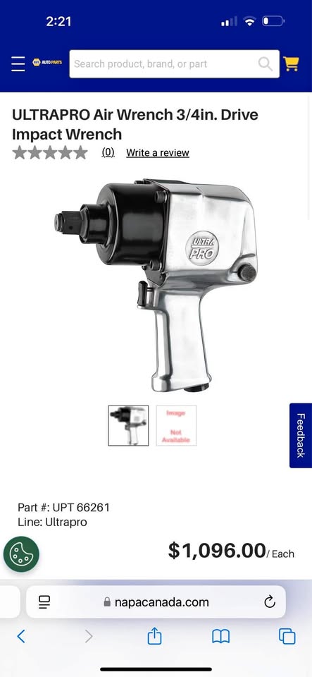 Ultra Pro 3/4" Heavy Duty Pneumatic Impact Wrench