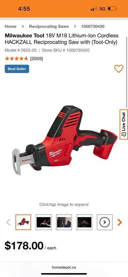 Milwaukee M18 Hackzall Reciprocating Saw with Multi-Material Wrecker Blade