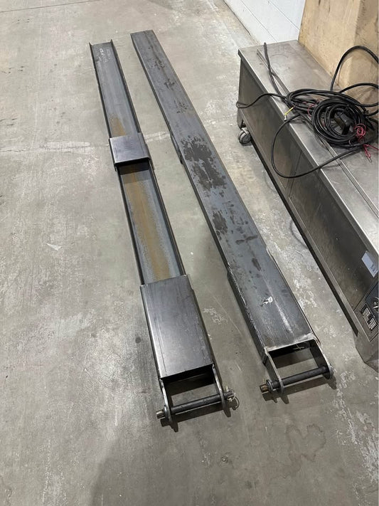 Heavy Duty Zoom Boom / Tele Handler / Skid Steer Fork Extensions - 6, 8, 10, 12, 14 Feet Options