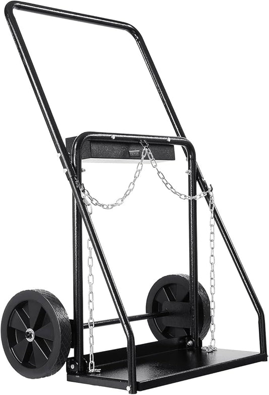 Large Black Oxy Acetylene Torch Cart for 2 Big Cylinders