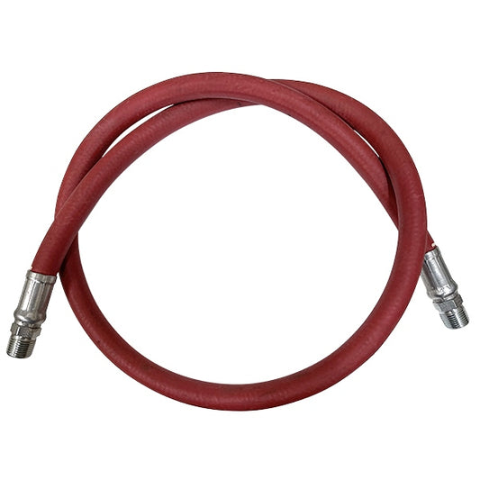 5 Foot Rubber Air Hose with 2 Male Ends for Pneumatic Tools