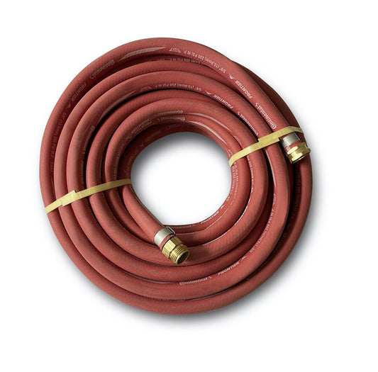 Continental 25 Foot 200 PSI 3/8” Rubber Air Hose with Male and Female Fittings