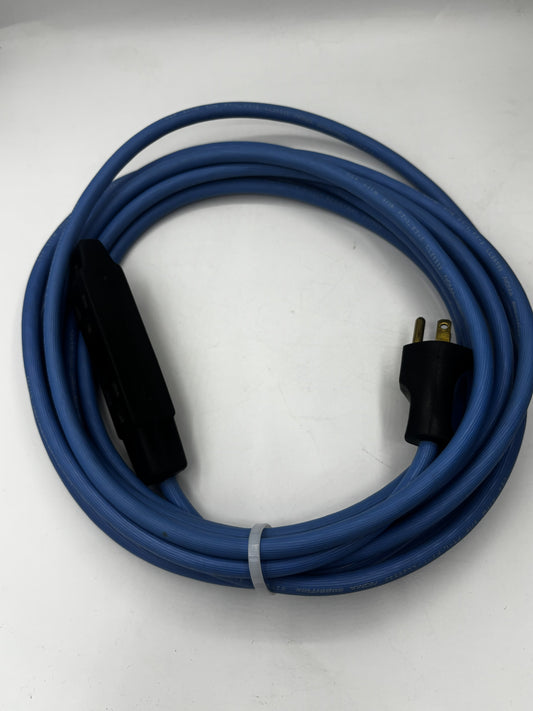 16-Foot Blue Extension Cord (3-Prong, 16 AWG, 3-Outlet Block)
