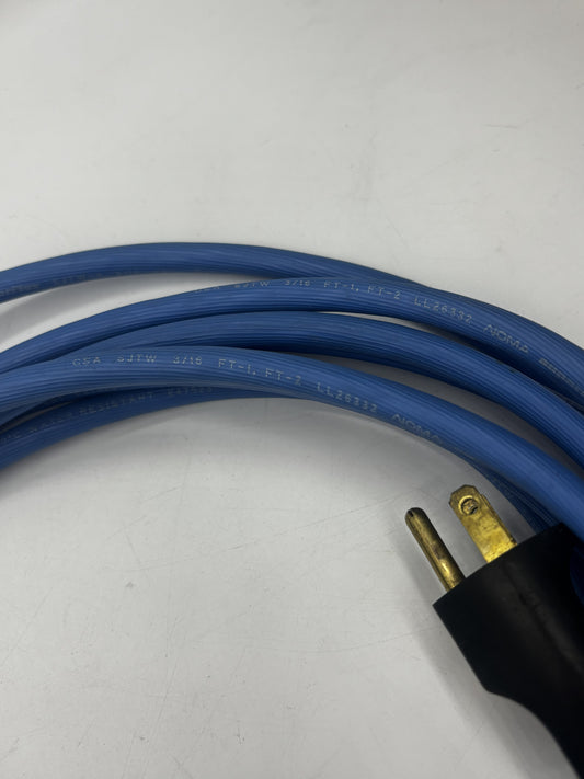 16-Foot Blue Extension Cord (3-Prong, 16 AWG, 3-Outlet Block)