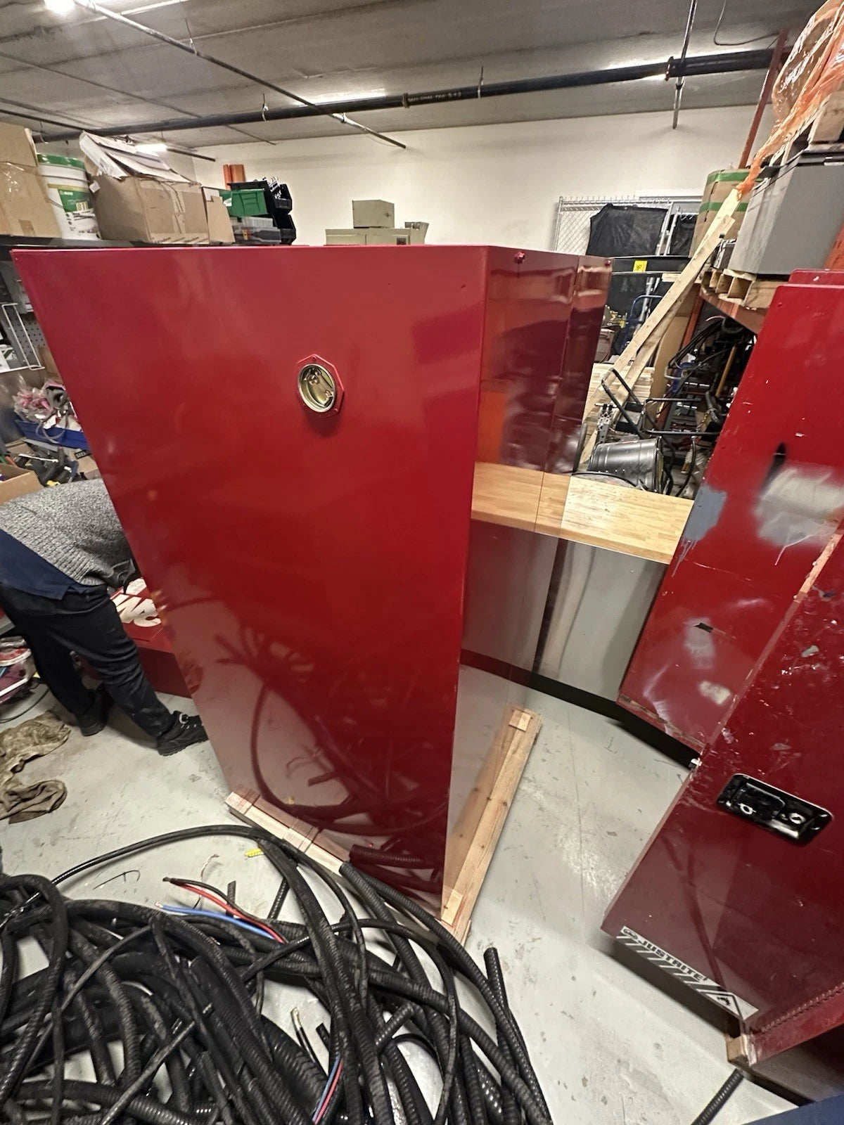 Uline H-1565M-R Flammable Liquids Cabinet Chemical Storage