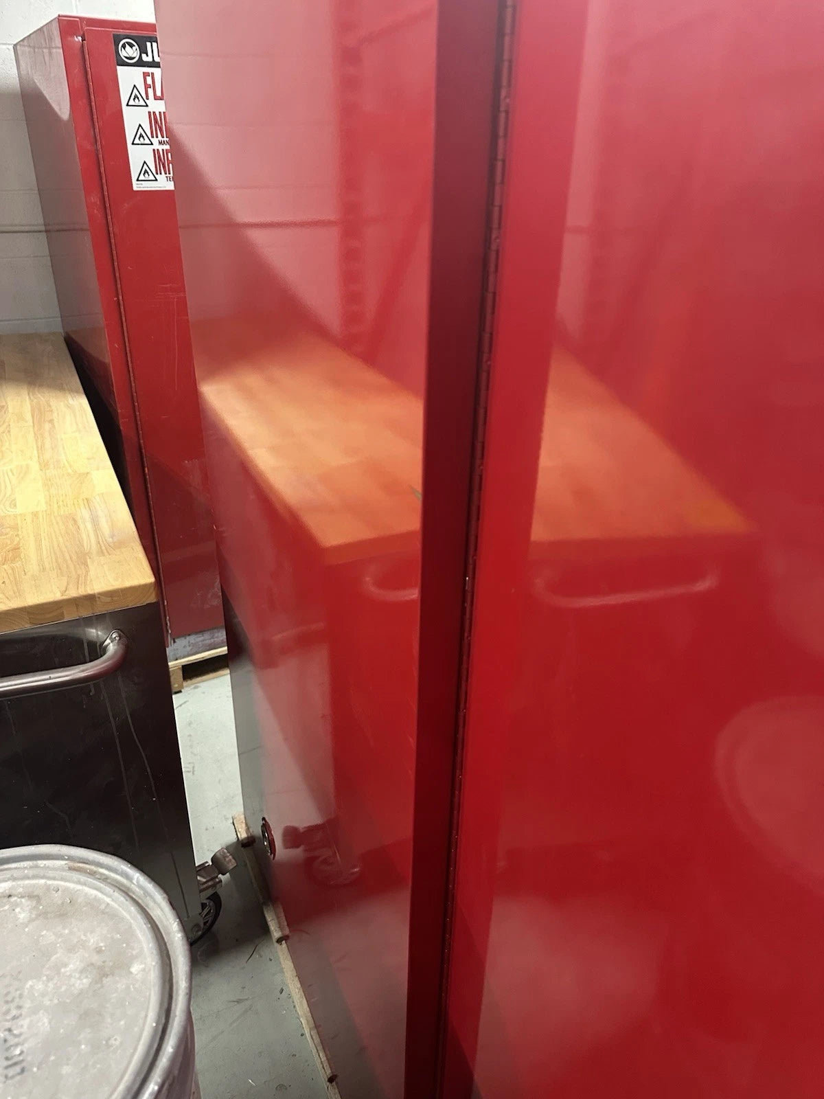 Uline H-1565M-R Flammable Liquids Cabinet Chemical Storage