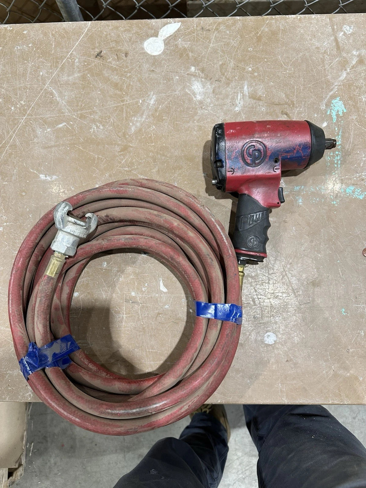 Chicago Pneumatic CP749 1/2” Impact Air Wrench with 50ft Hose