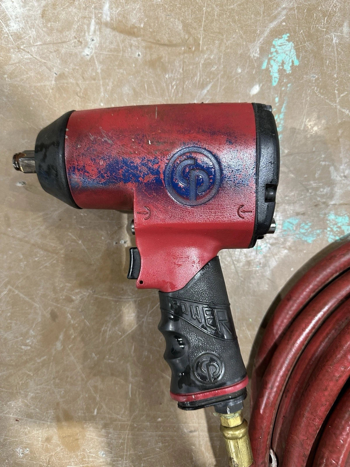Chicago Pneumatic CP749 1/2” Impact Air Wrench with 50ft Hose